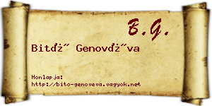 Bitó Genovéva névjegykártya